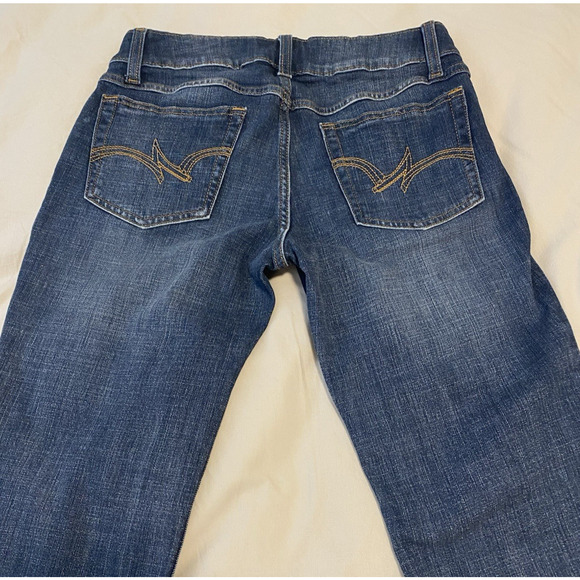 Wrangler Womens Boot Cut Jeans Size 3 Mid Rise Dark Denim Cowgirl Western Y2K - Picture 5 of 13